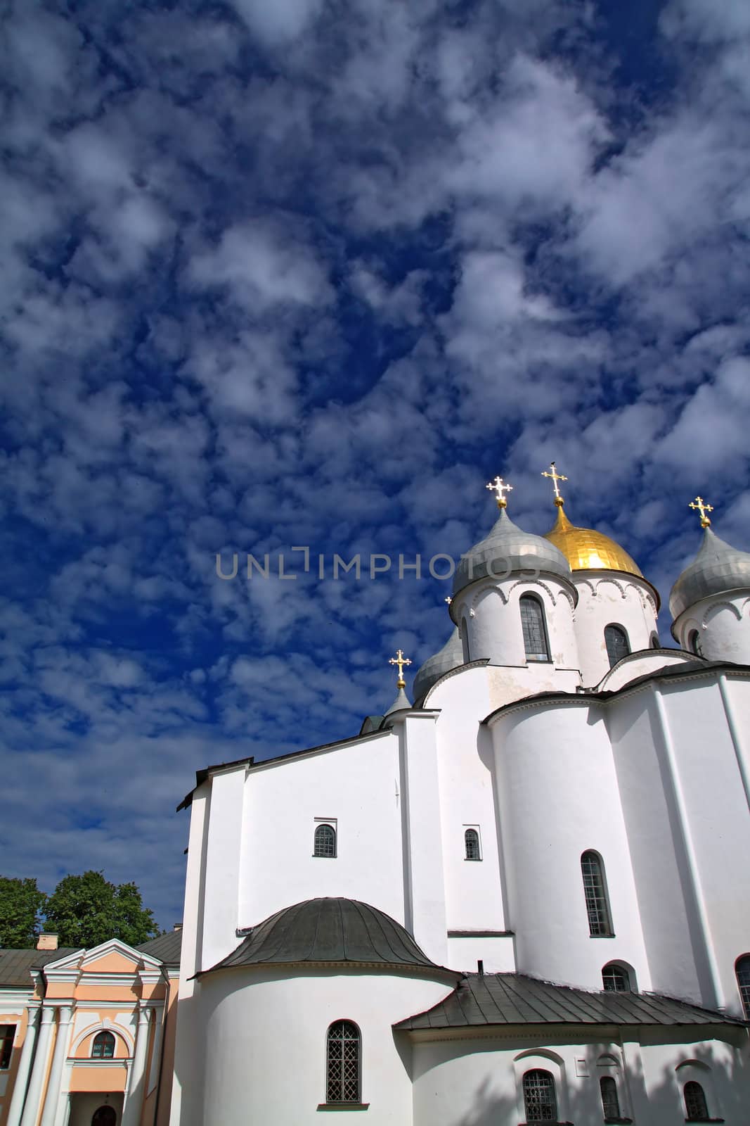 christian orthodox church on cloudy background by basel101658