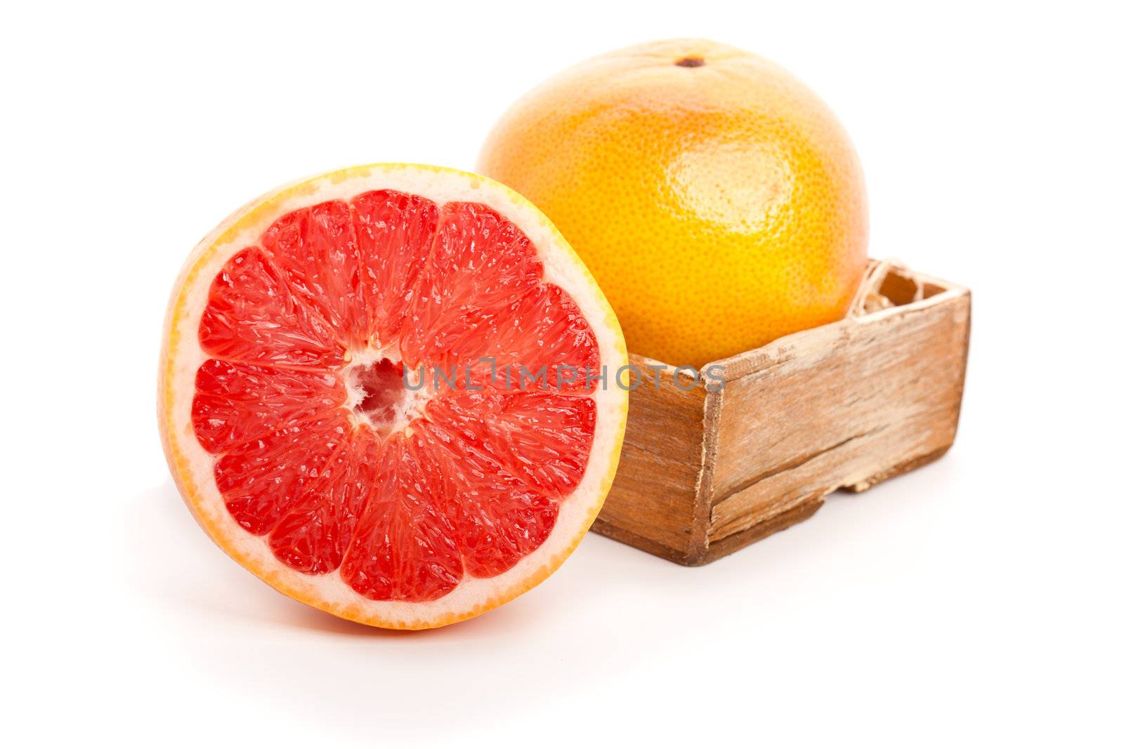 grapefruit on white background