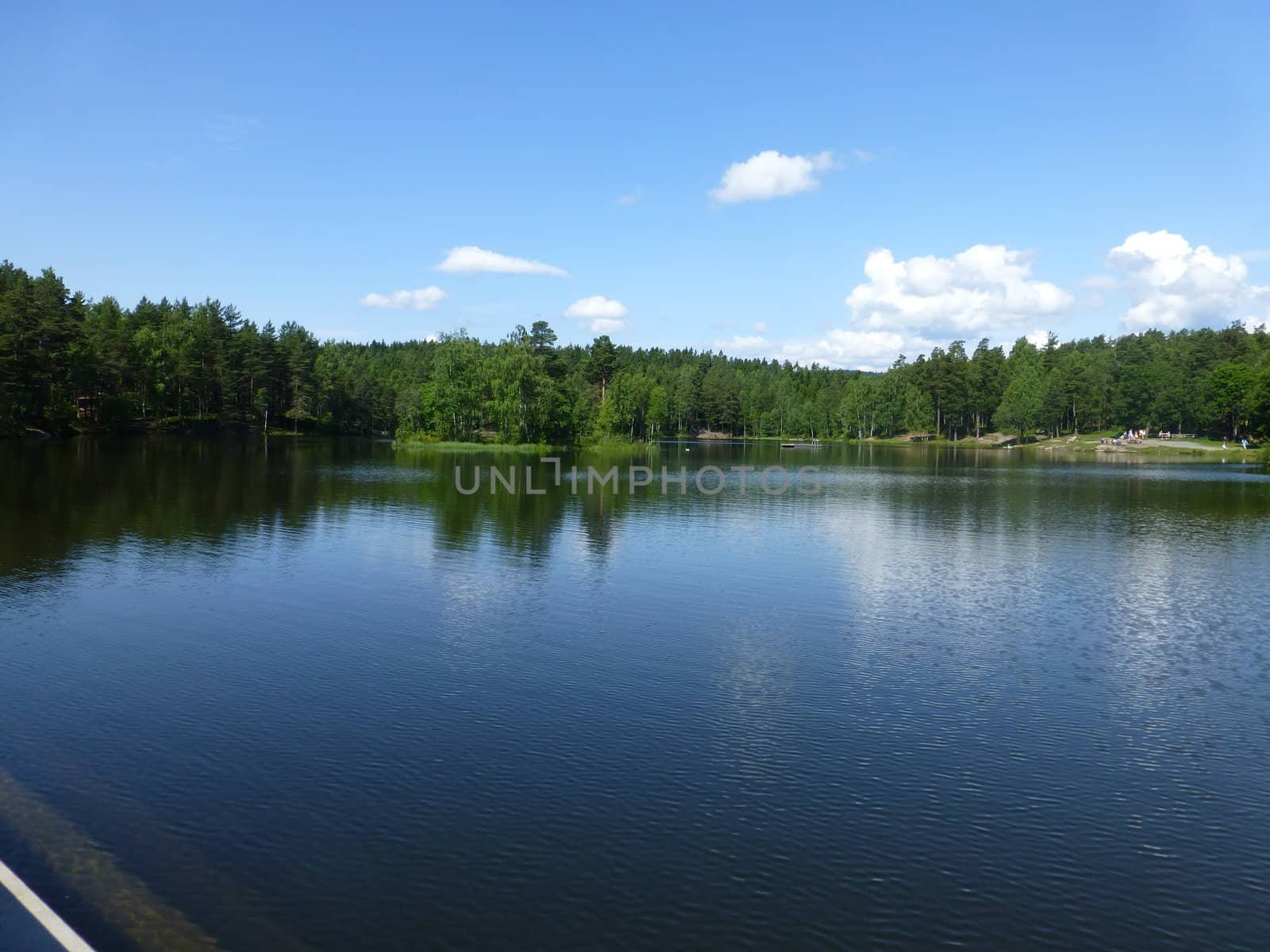 Idyllic water in Lillomarka, Oslo, Norway