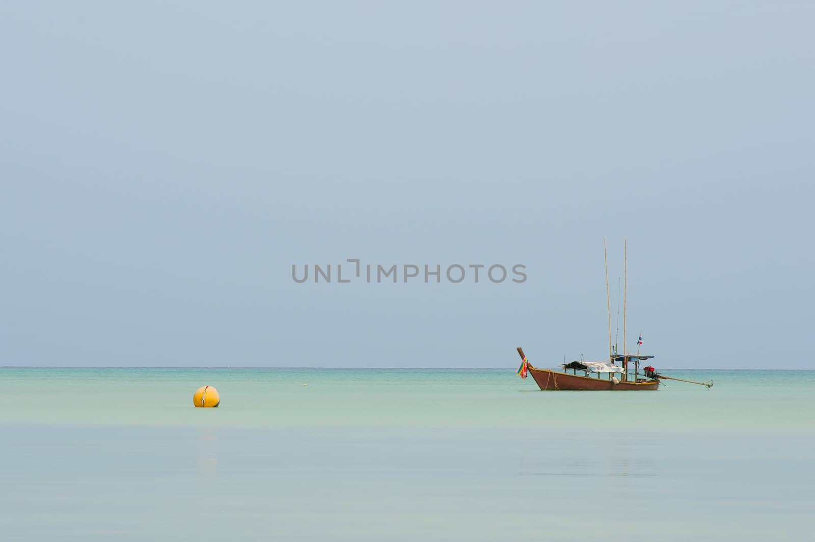 a small fishing boat near Surin island ,Southern of Thailand