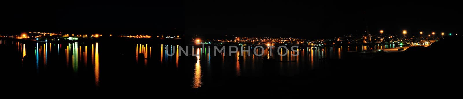 Panorama from four photos of Luderitz, Namibia