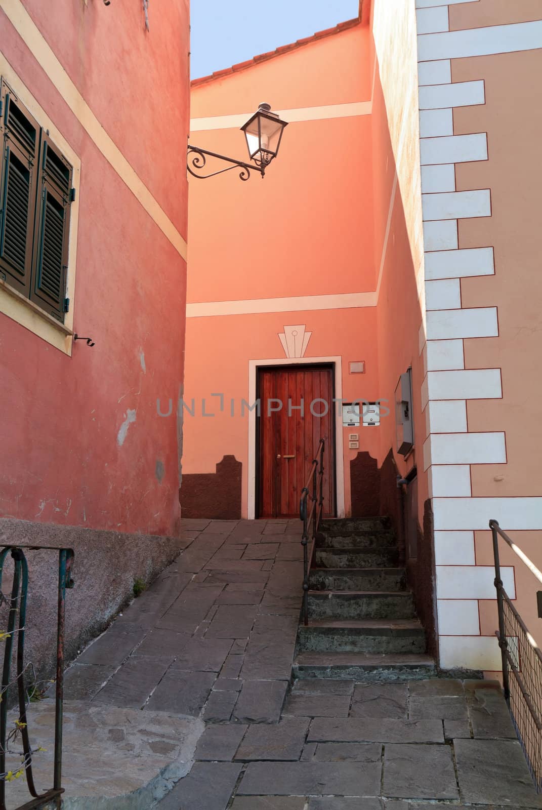 street view in Mortola in San Rocco, Camogli, Italy