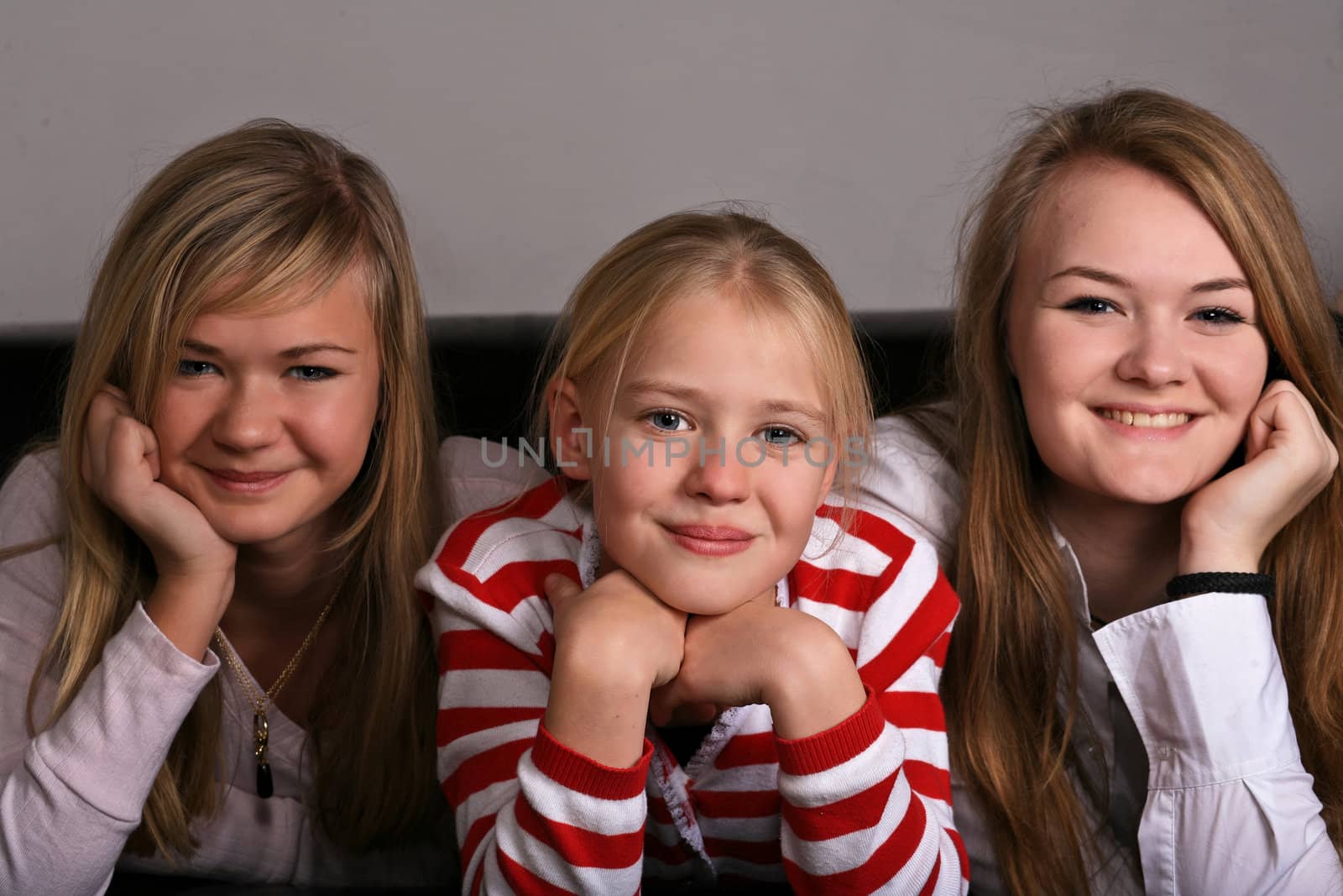 portait of a cute scandinavian girl in studio