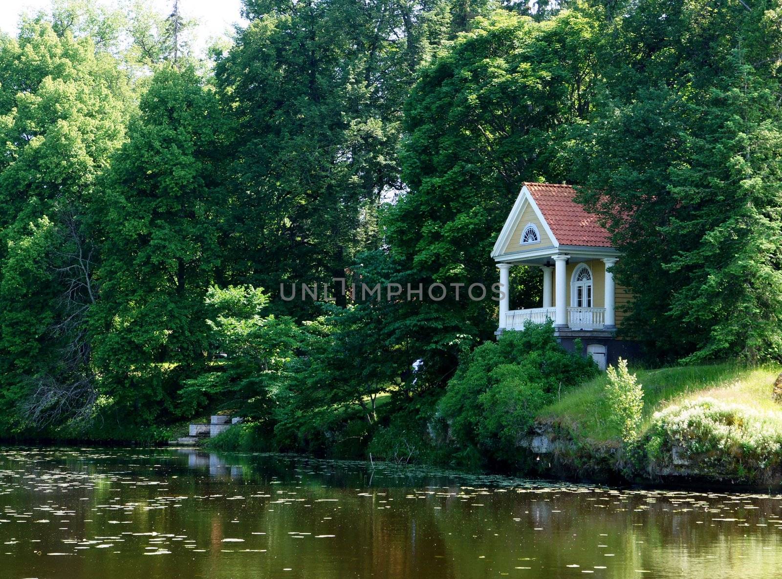 Holiday apartment of manor on coast of a pond