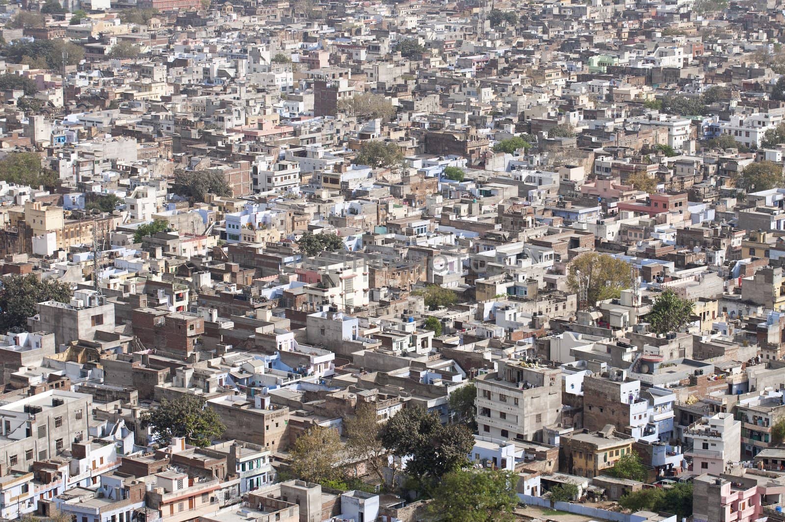 Aerial view of Jaipur, Rajastan in India