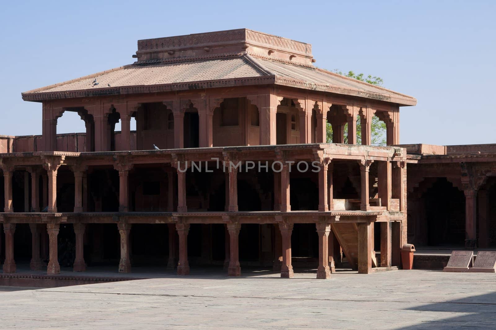 Fatehpur Sikri in Agra district, Uttar Pradesh, India. It was built by the great Mughal emperor, Akbar beginning in 1570. 