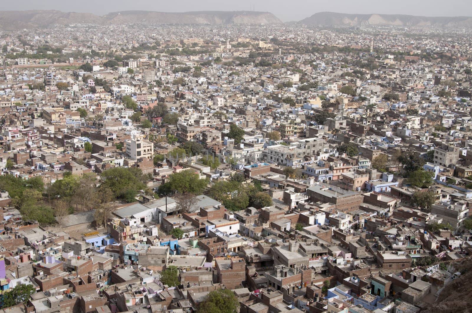 Panorama of Jaipur, Rajastan, India by johnnychaos