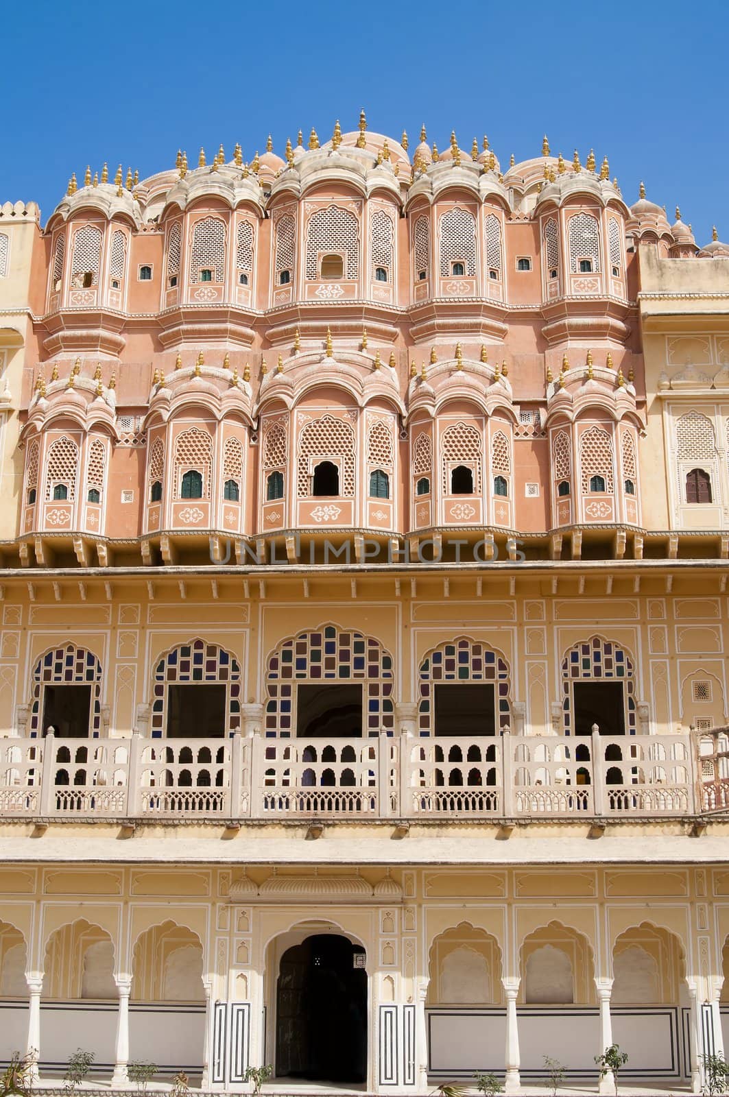 Hawa Mahal, the Palace of Winds in Jaipur, Rajasthan, India. 