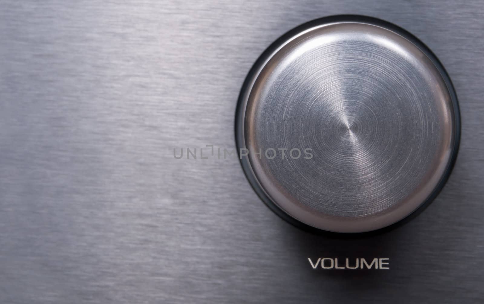 Detail of Metallic Volume Knob - With Copyspace