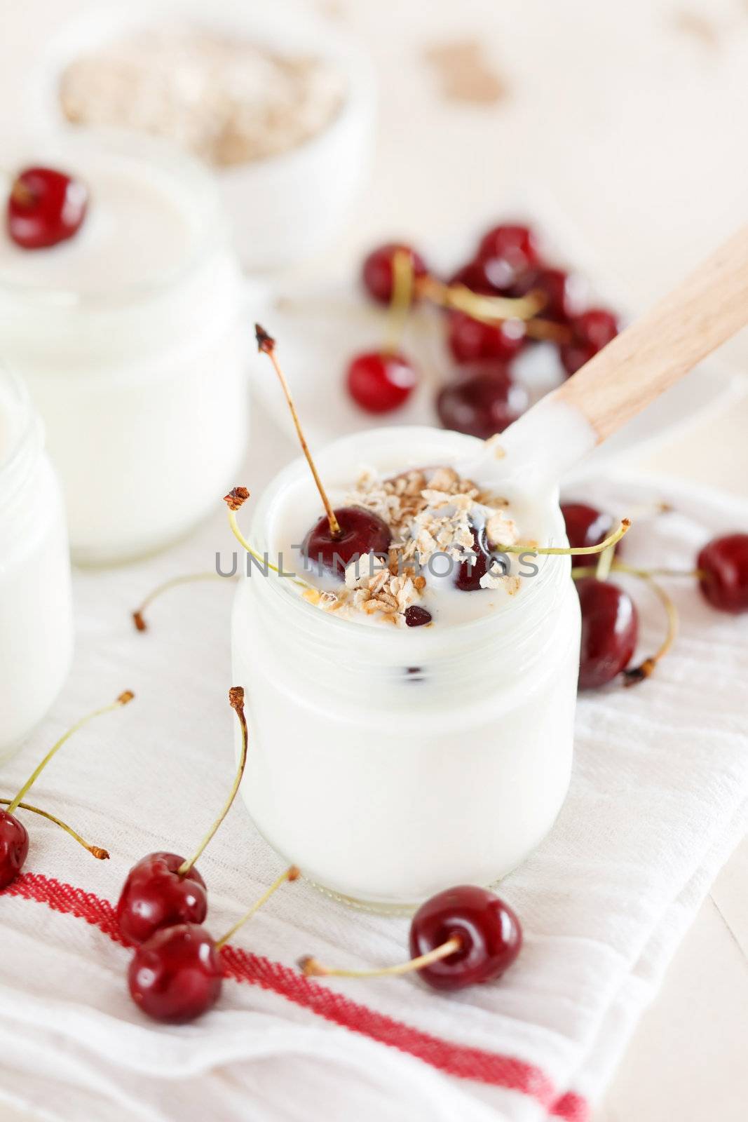 yoghurt with cherry