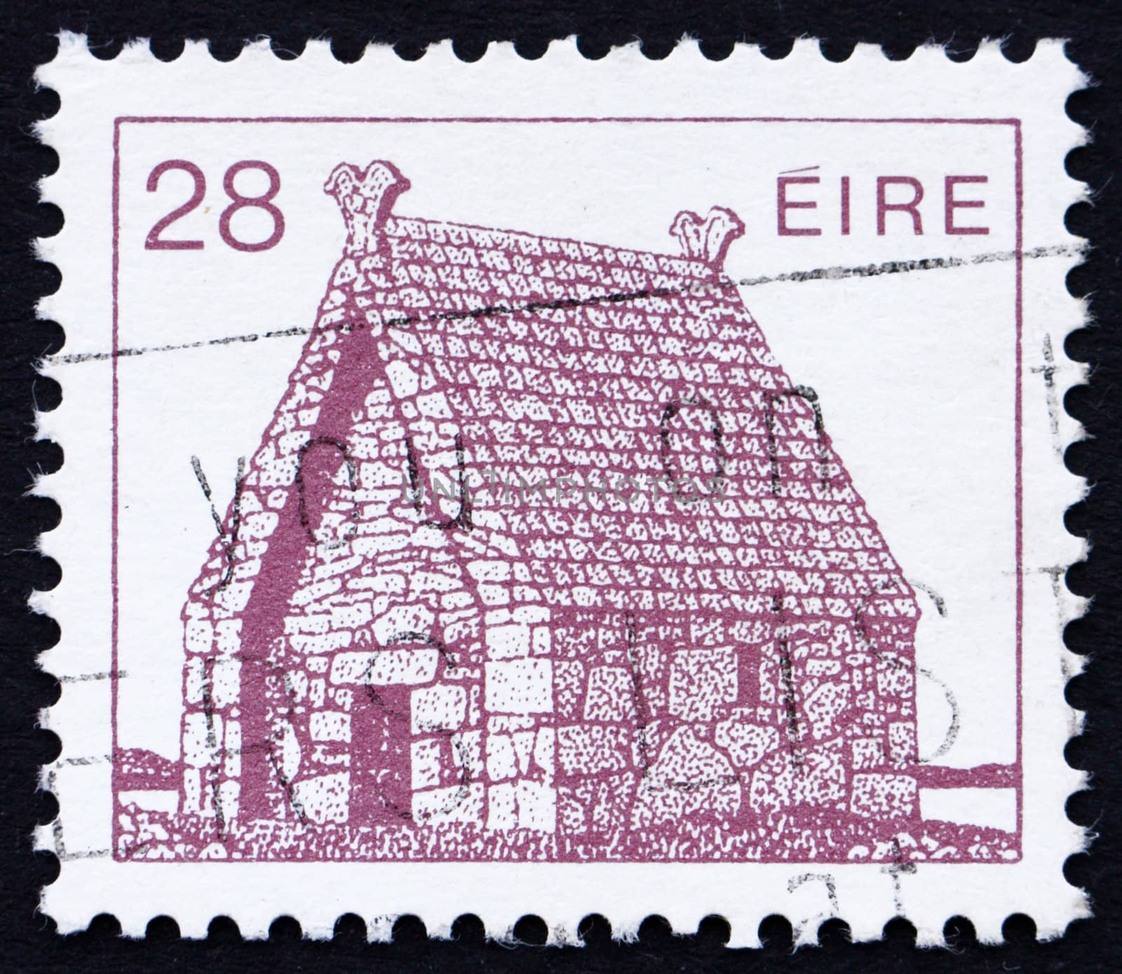 IRELAND - CIRCA 1985: a stamp printed in the Ireland shows St. Mac Dara�s Church, Connemara, Galway, Ireland, circa 1985