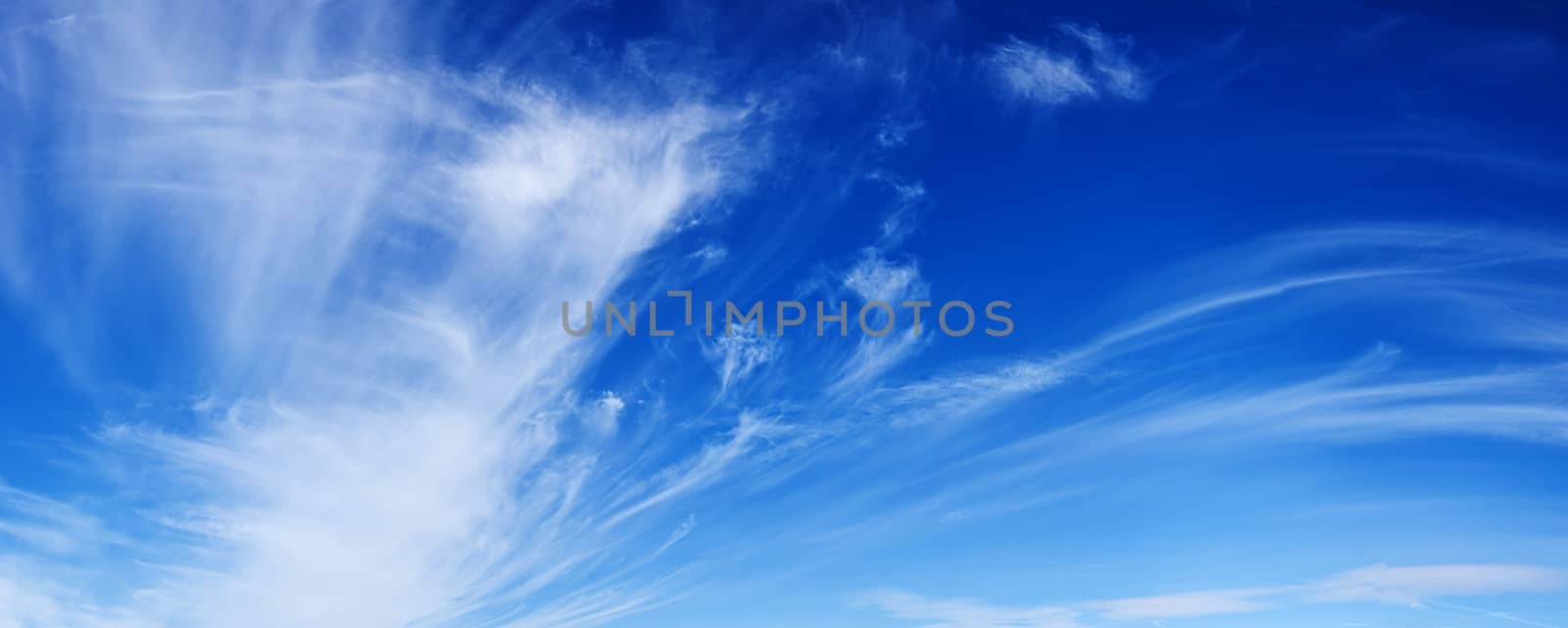 Summer blue sky with white clouds