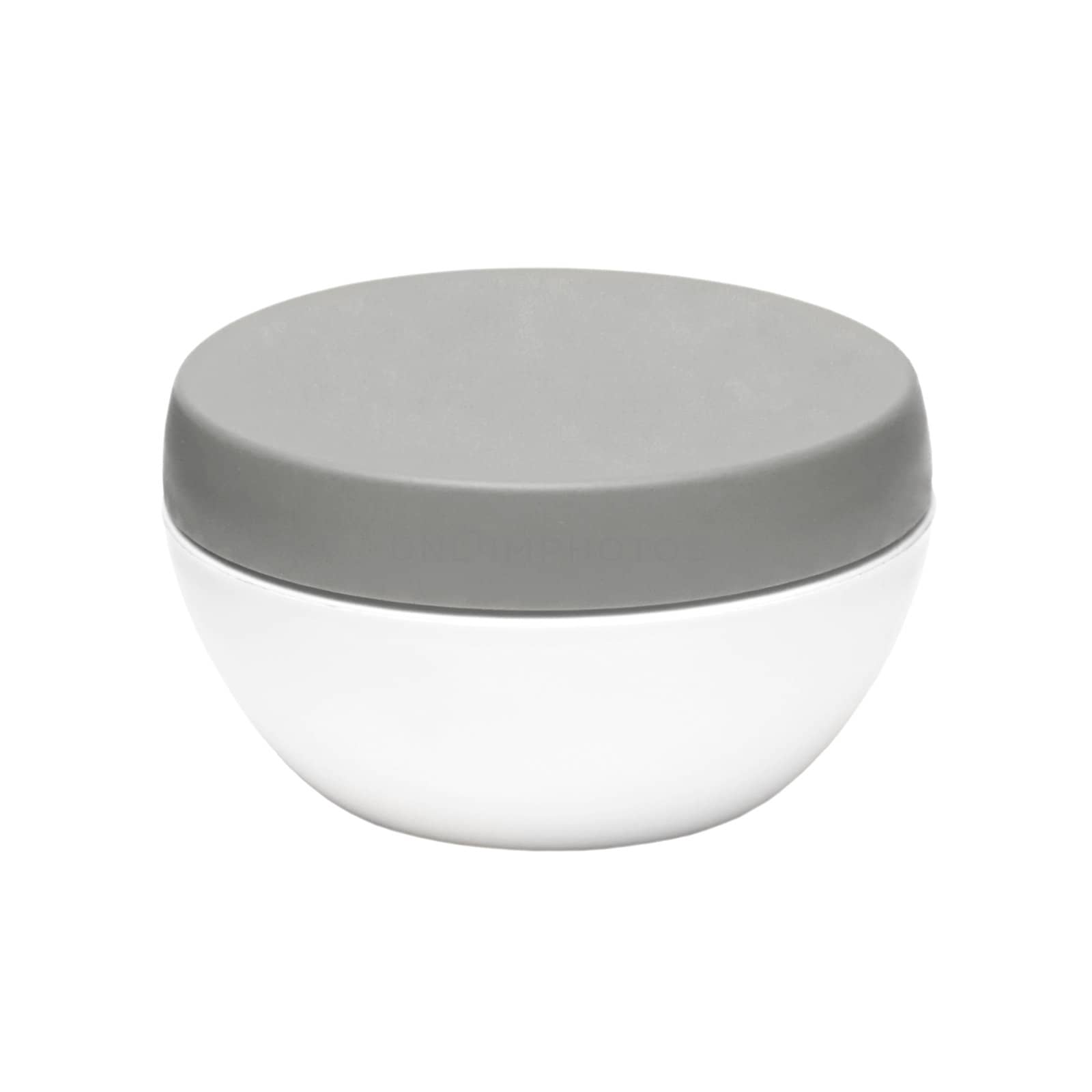 white plastic jar with a dark cap  by Plus69