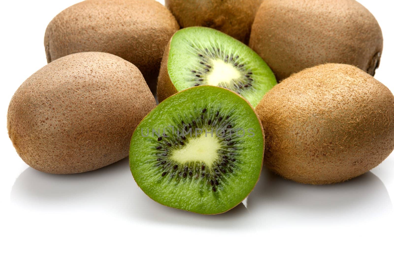 Kiwi fruit isolated on white background by sfinks