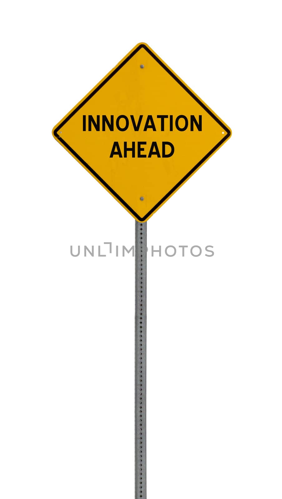  innovation- Yellow road warning sign by jeremywhat