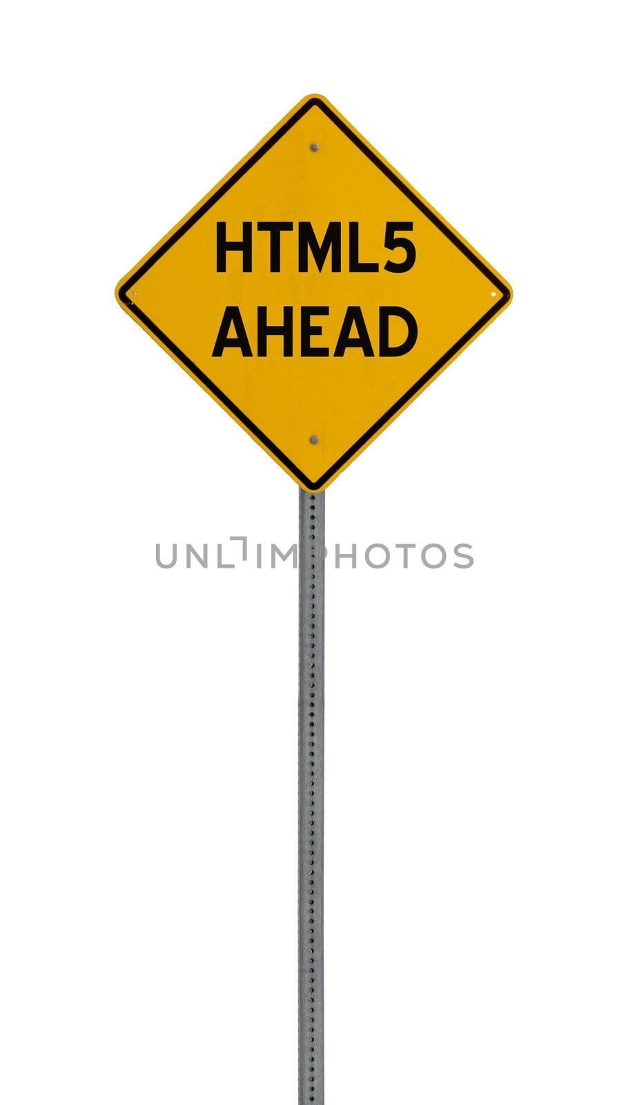 a yellow road sign with a white background for you to use in your design or presentaion.