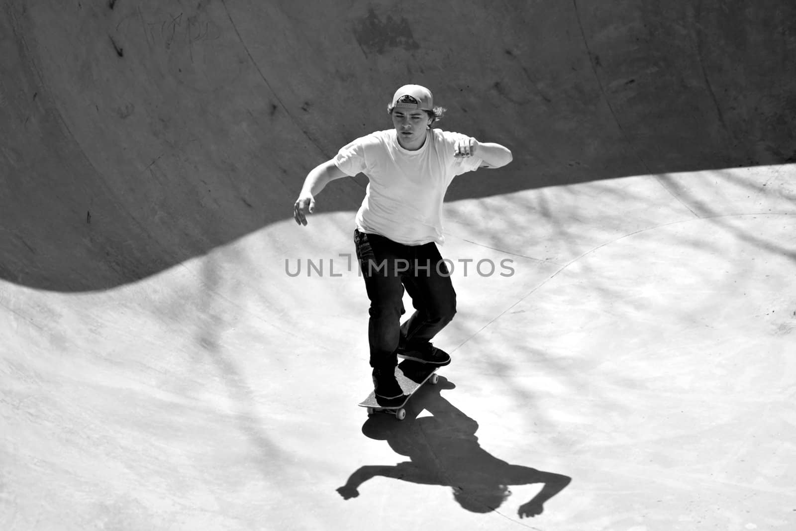 Skater Inside a Bowl by graficallyminded