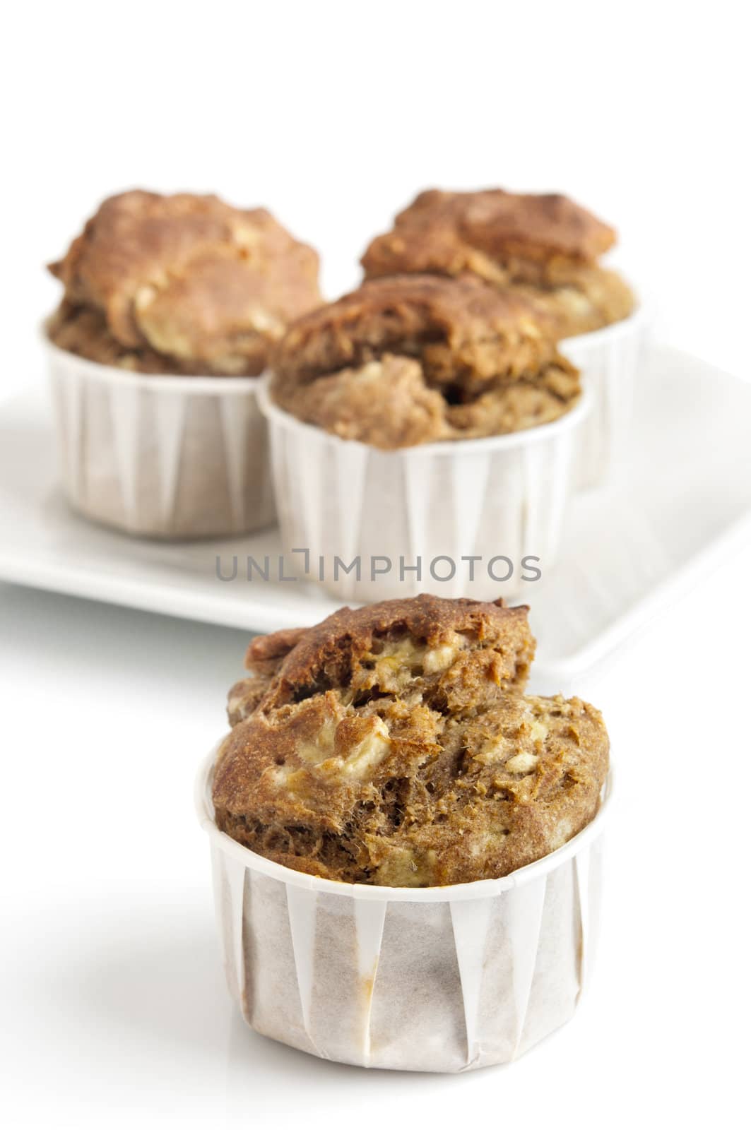 Delicious fresh baked banana muffins