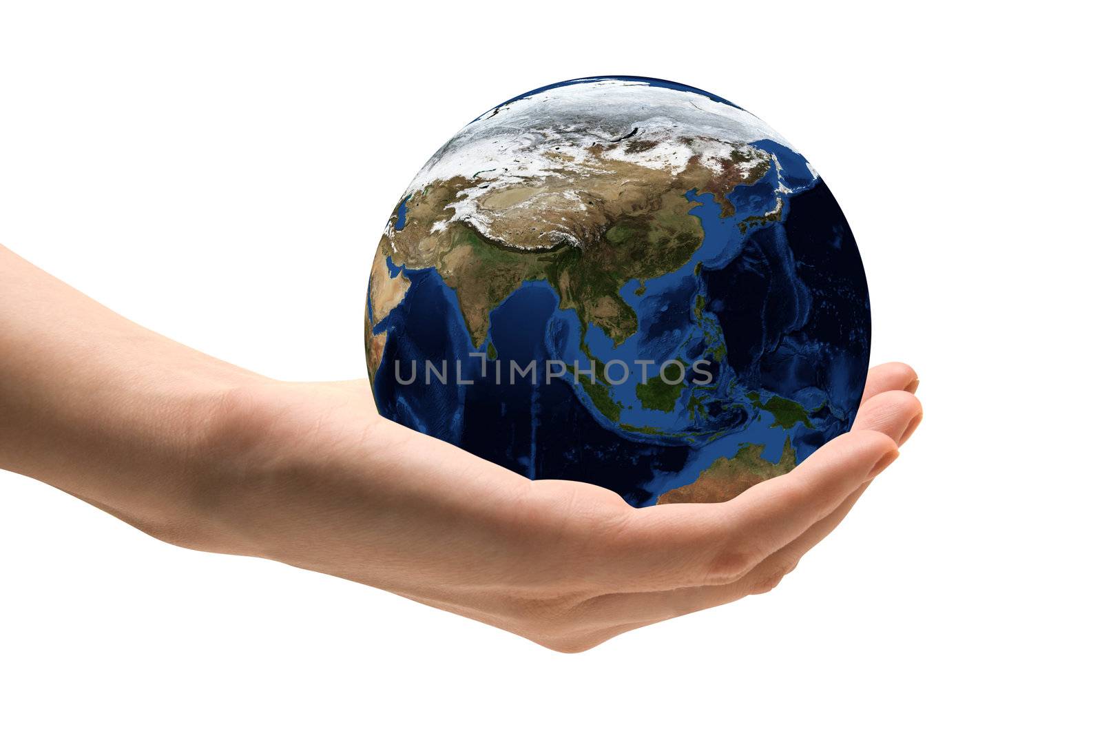 Human hand holding the world in hands
Map data source - nasa web site
