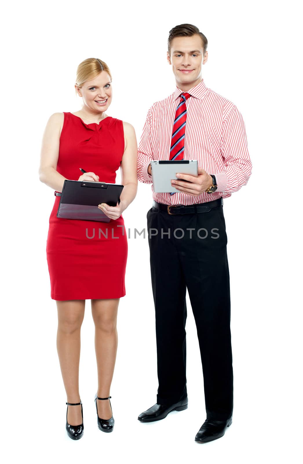 Full length portraits of business people by stockyimages