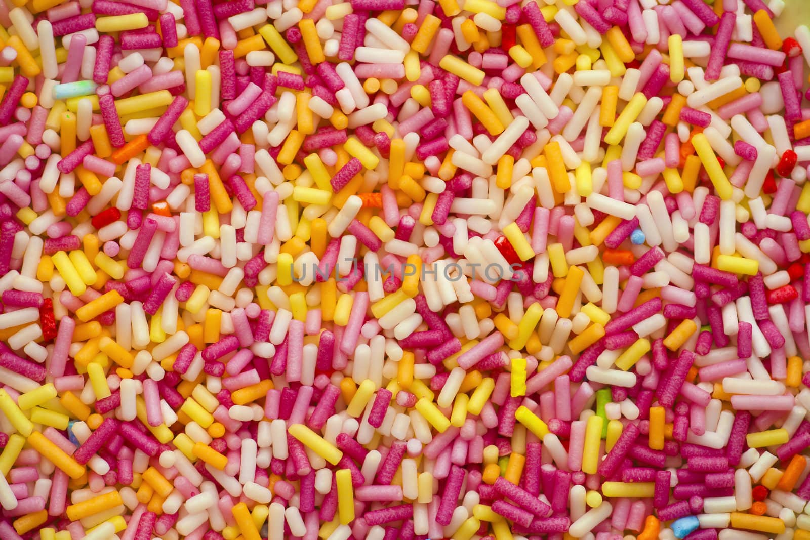 Sugar sprinkles as a background.