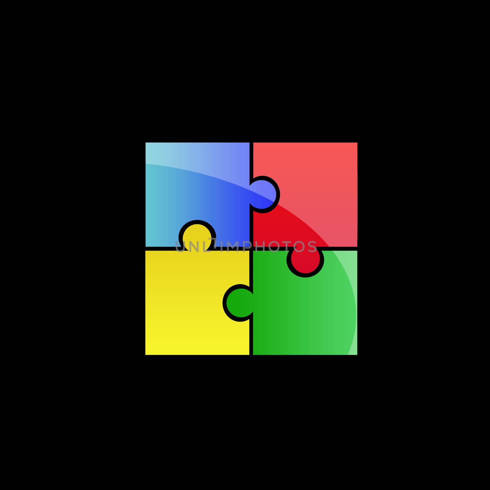 colorful puzzle logo by shawlinmohd