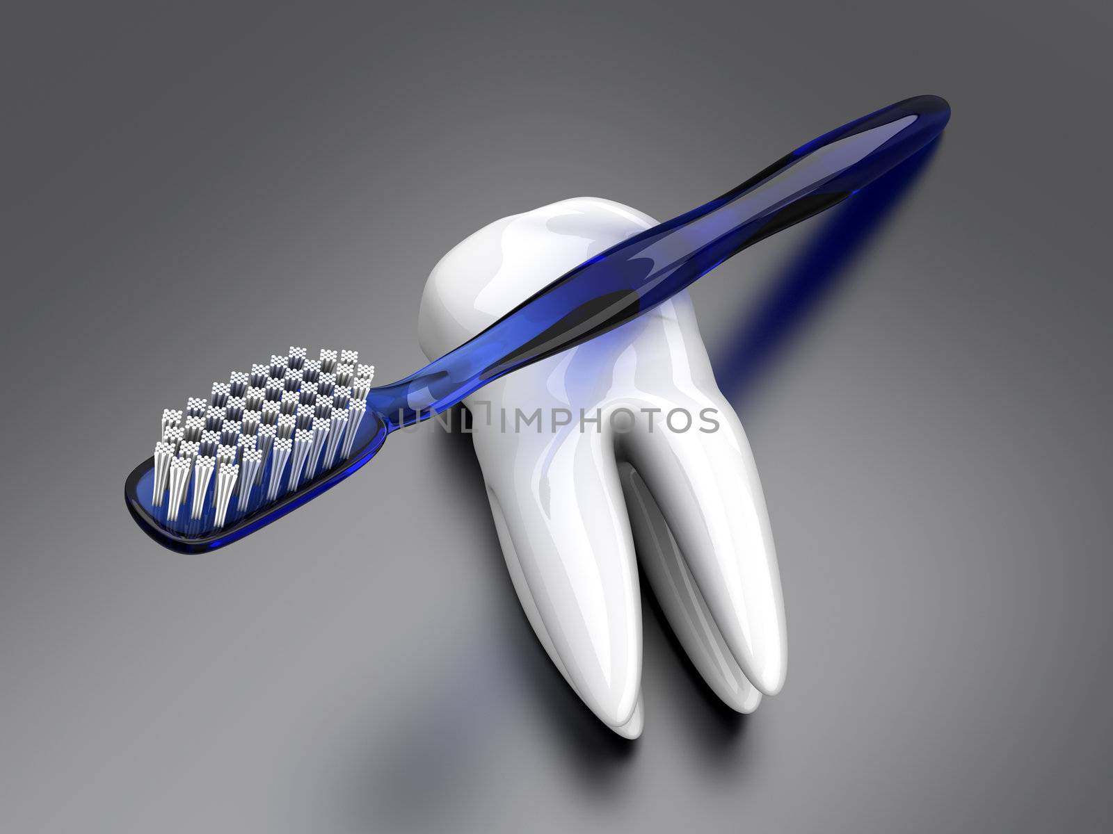A generic toothbrush. 3D rendered Illustration.