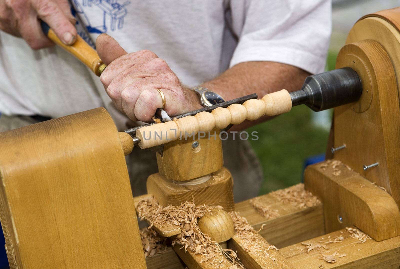 Close up of wood handwork