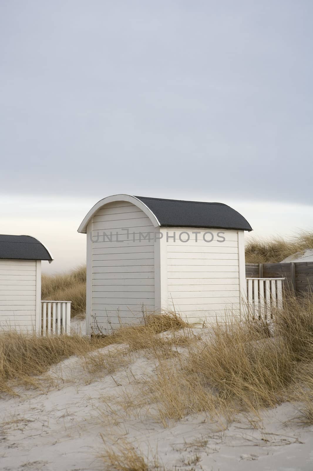 White Boathouse on the beach