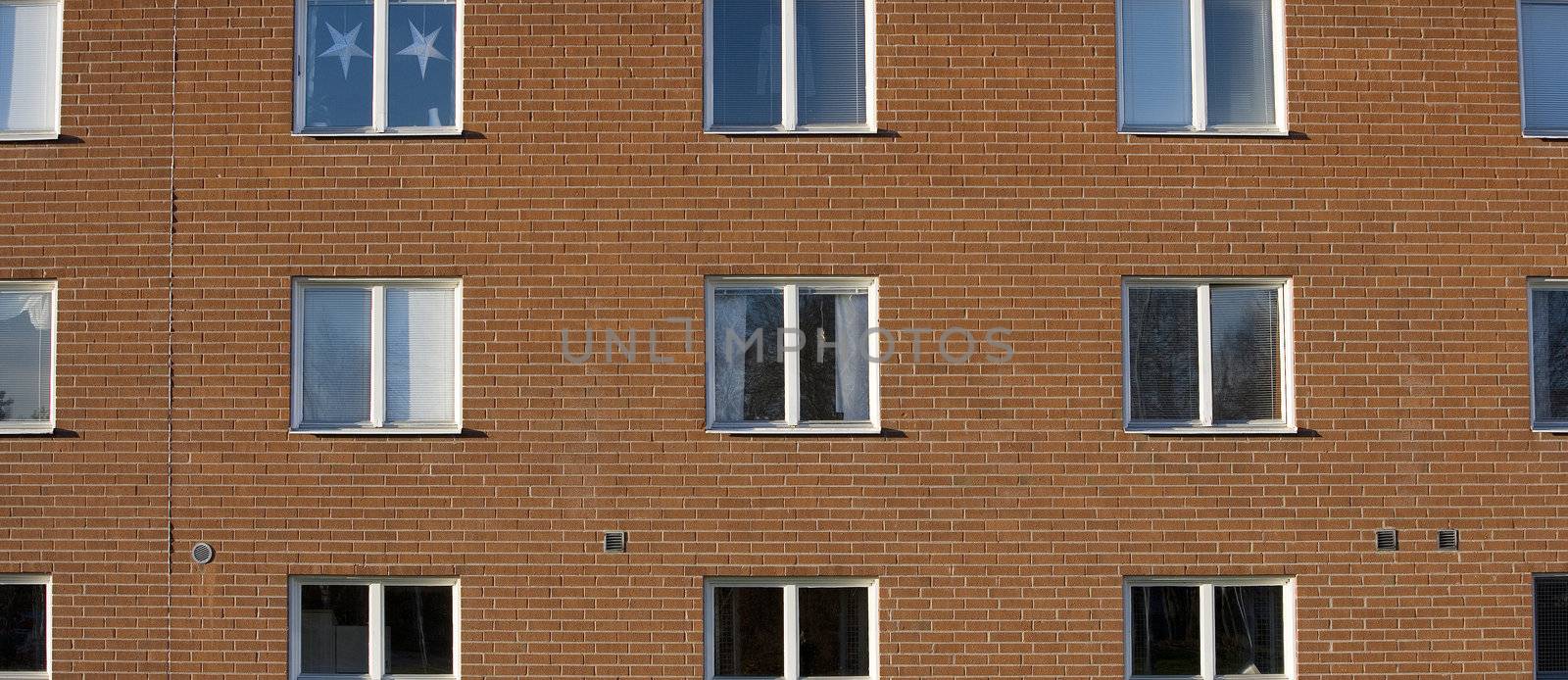 Full Frame of Brick Wall Building