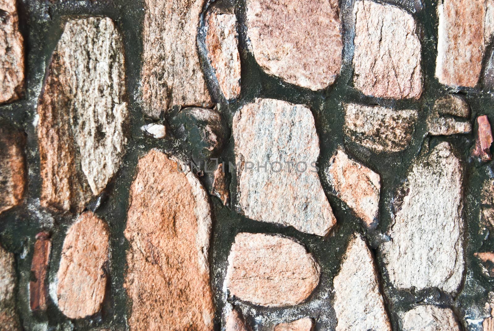 detail of stone rock pattern-wall made of rock