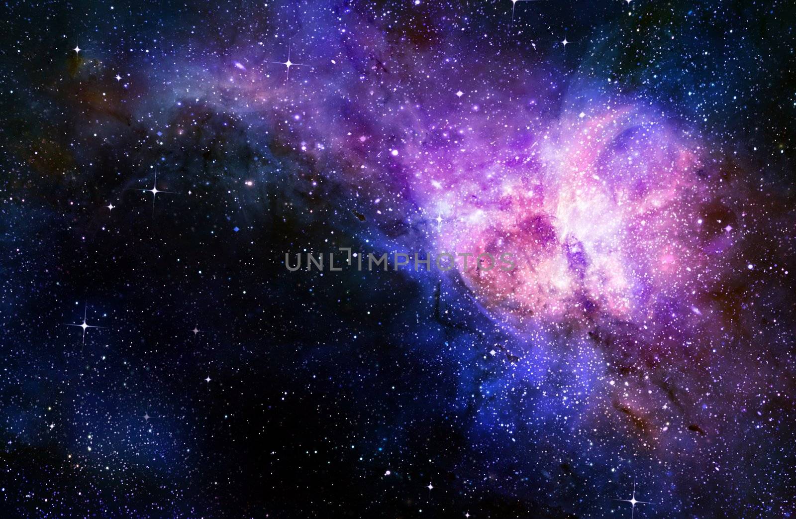 deep outer space background with stars and nebula