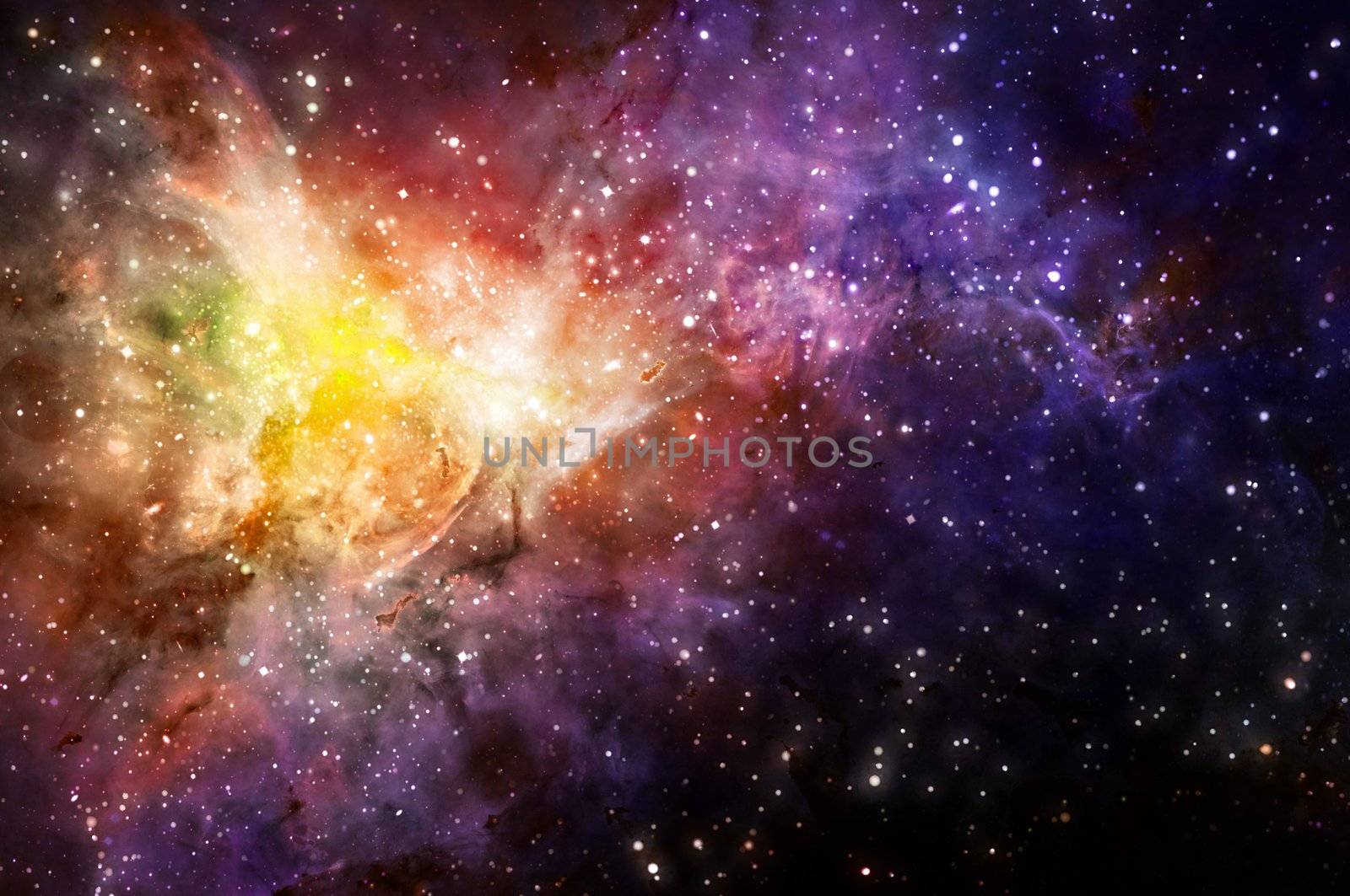 starry background of stars and  nebulas in deep outer space