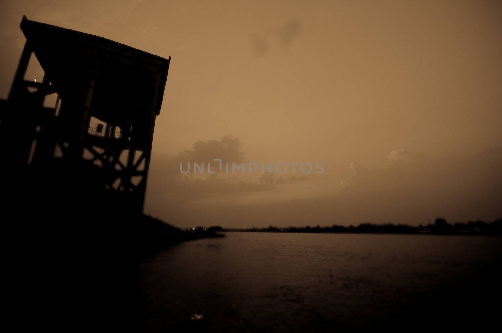 landscape of mekong river, thailand and laos