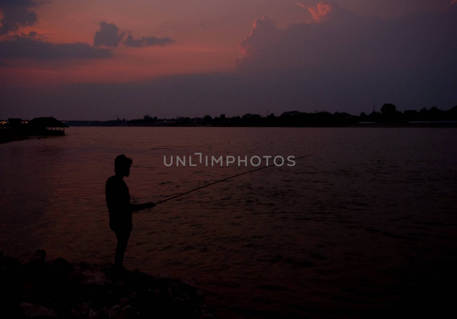 landscape of mekong river, thailand and laos
