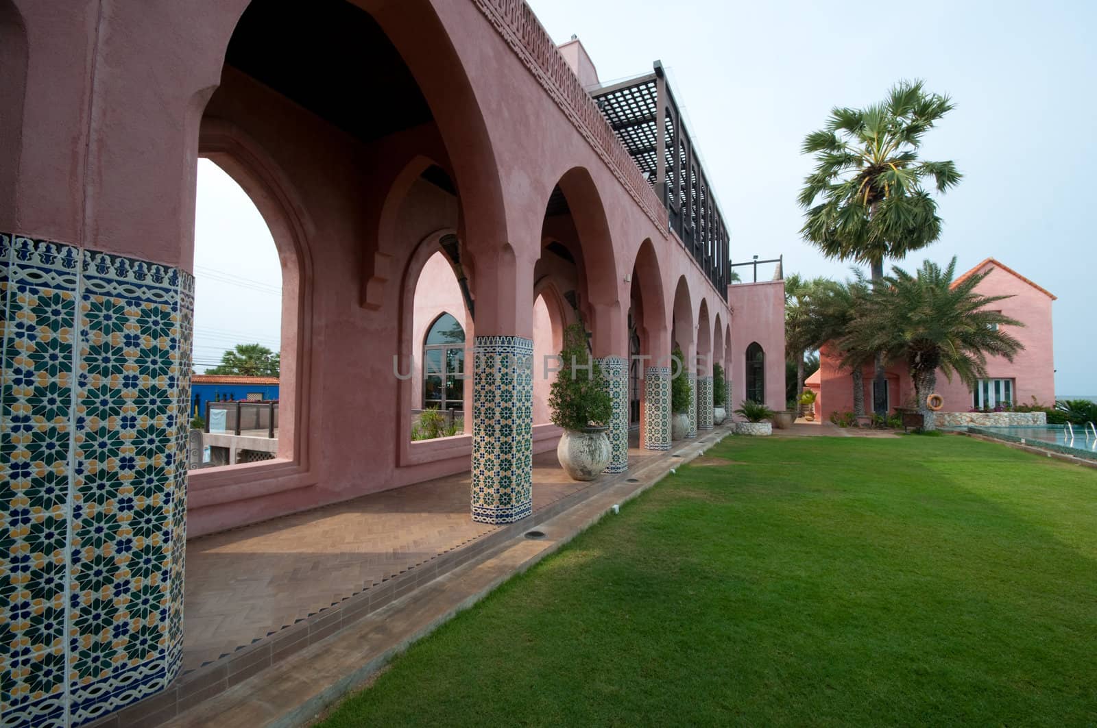 outside of building in Moroccan style 