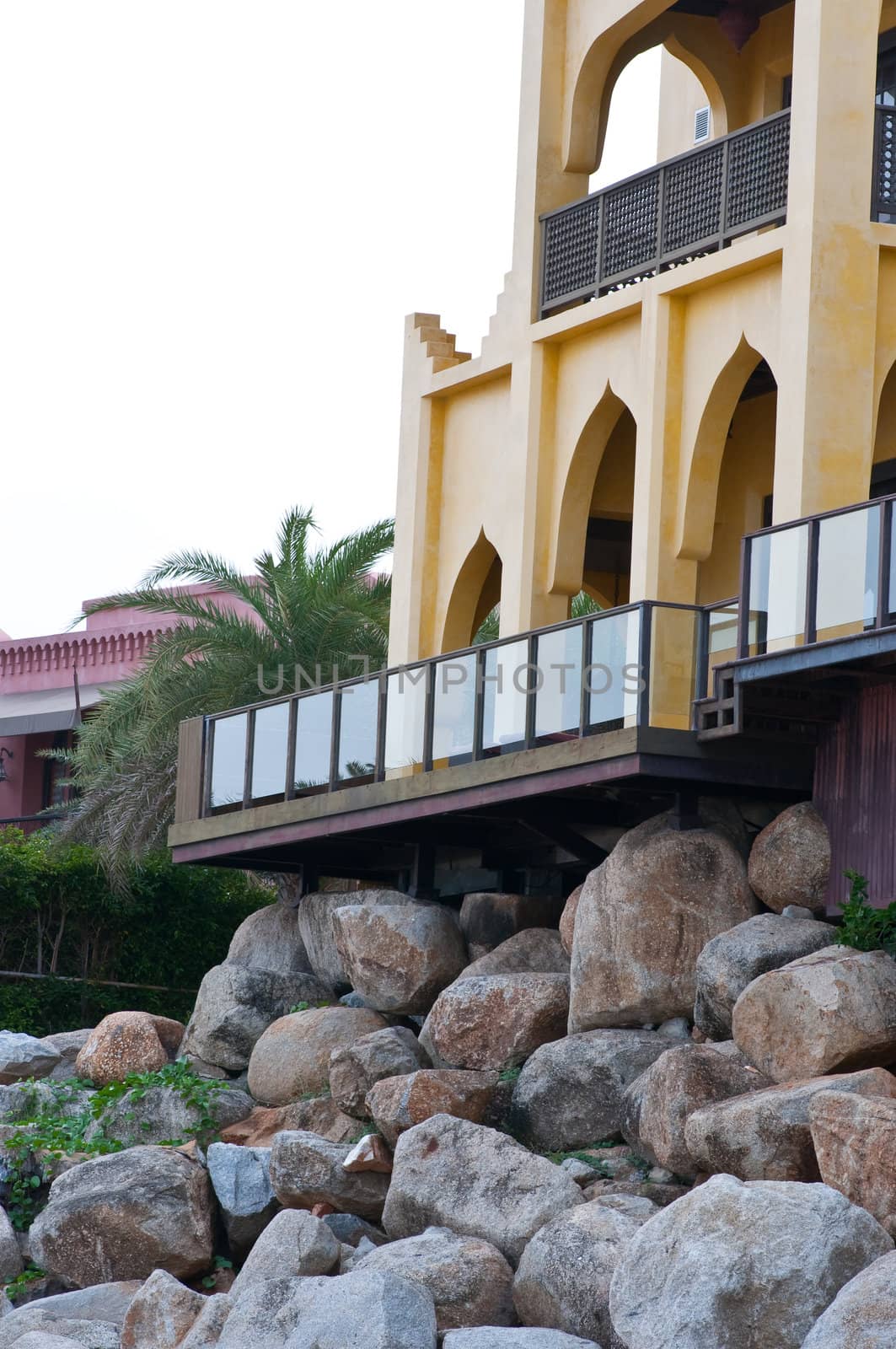 outside of building in Moroccan style 