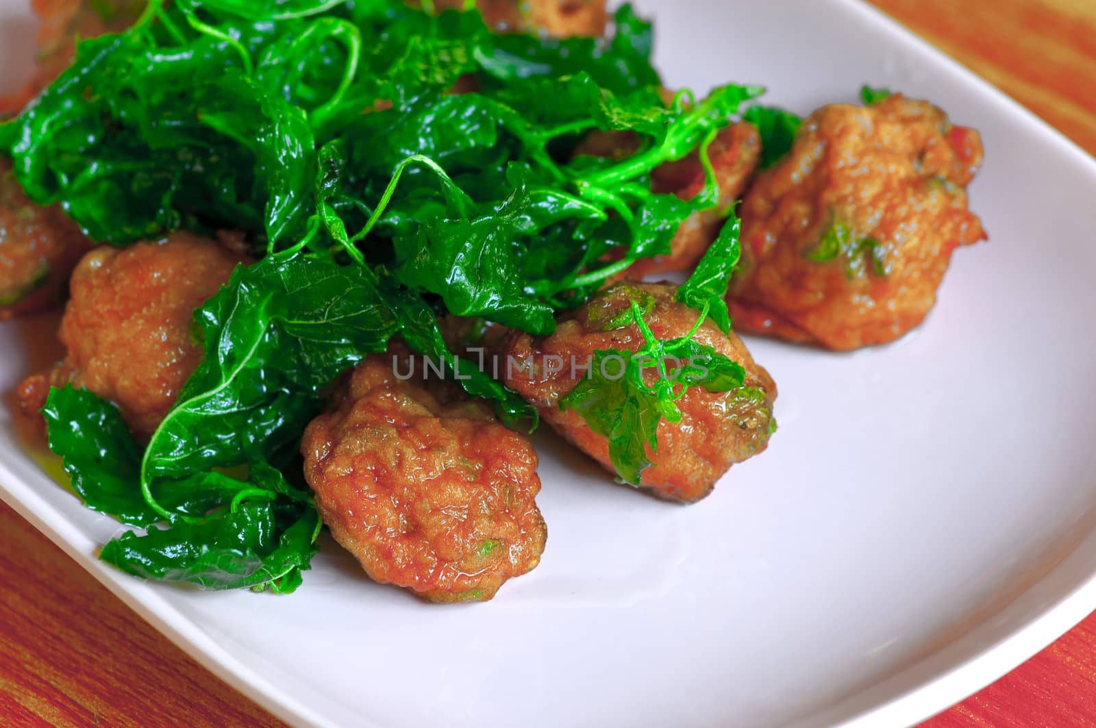 fried fish patty,a kind of Thai food 