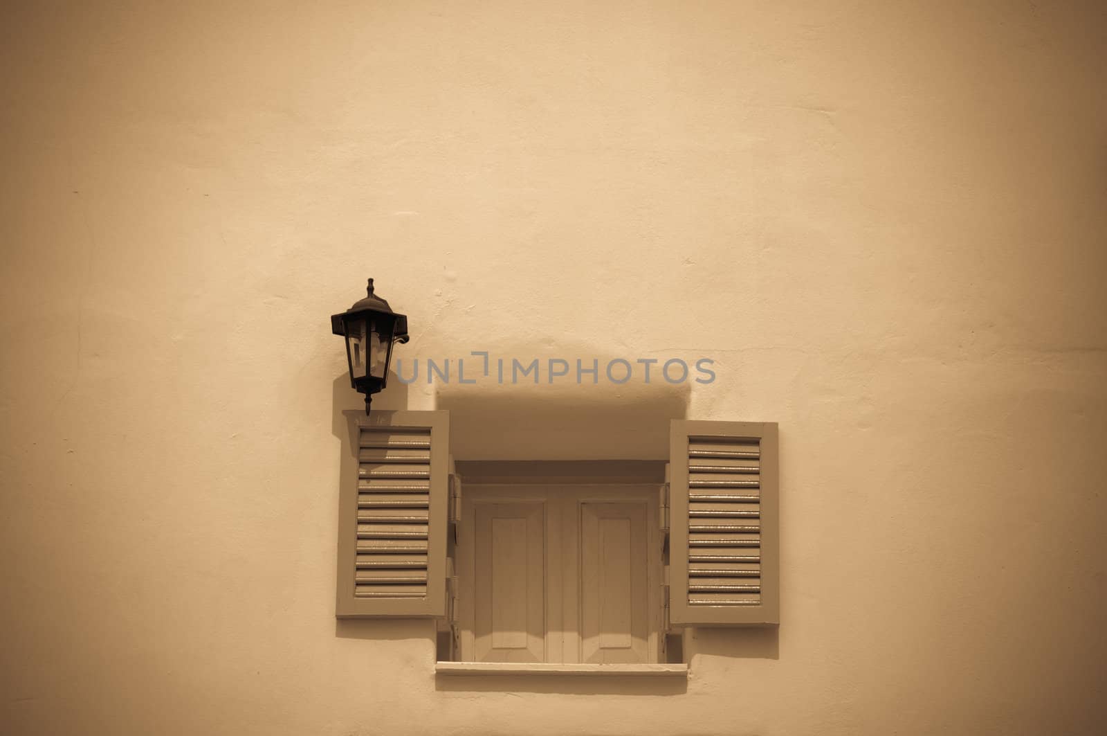 the vintage windows in Greek Style