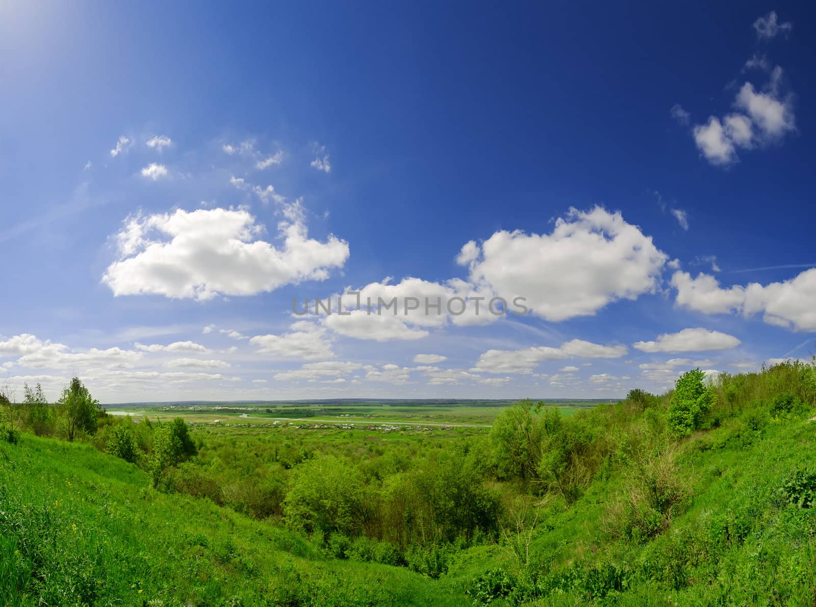 Landscape of summer day valley