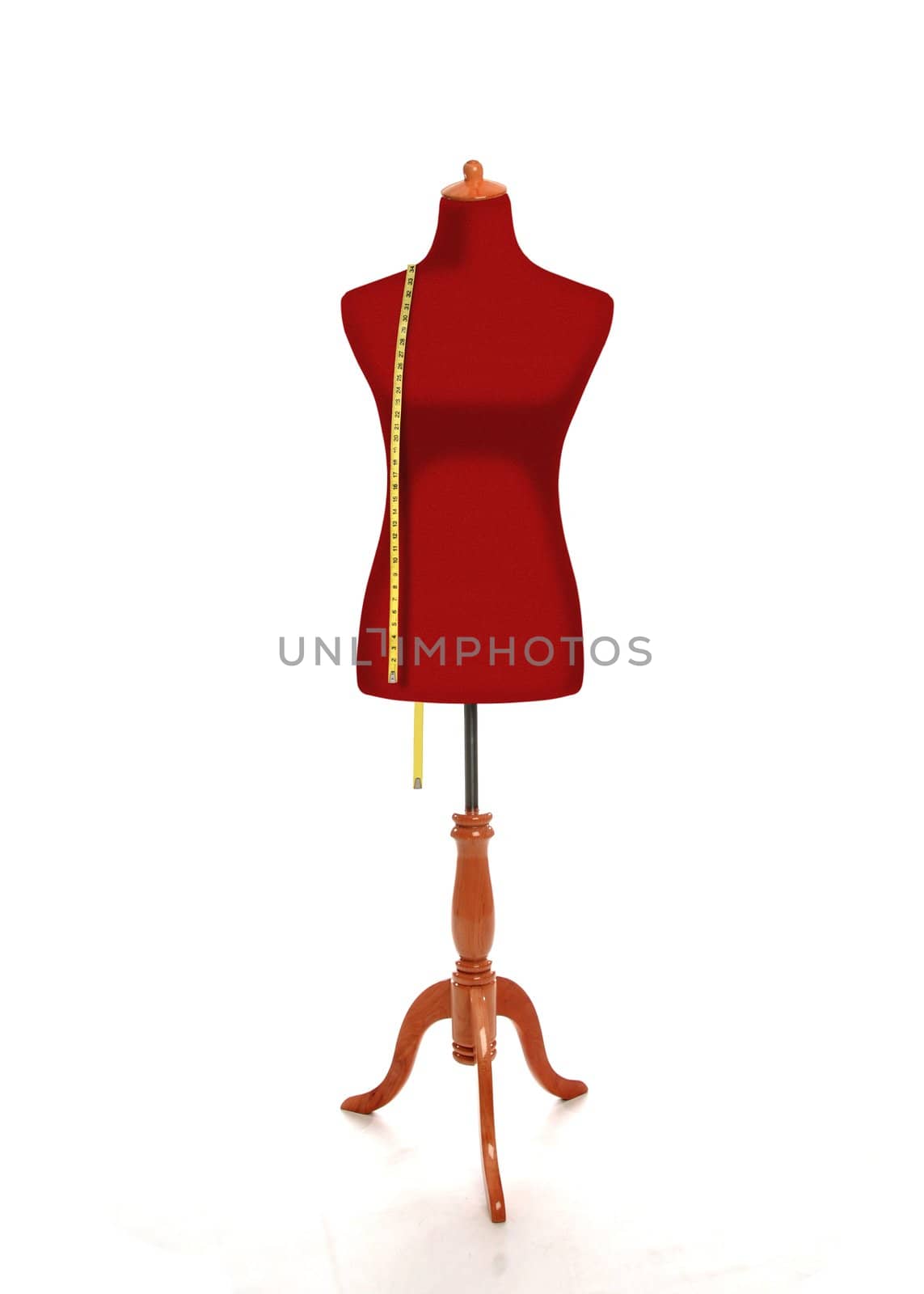 Female torso mannequin with measurement tape