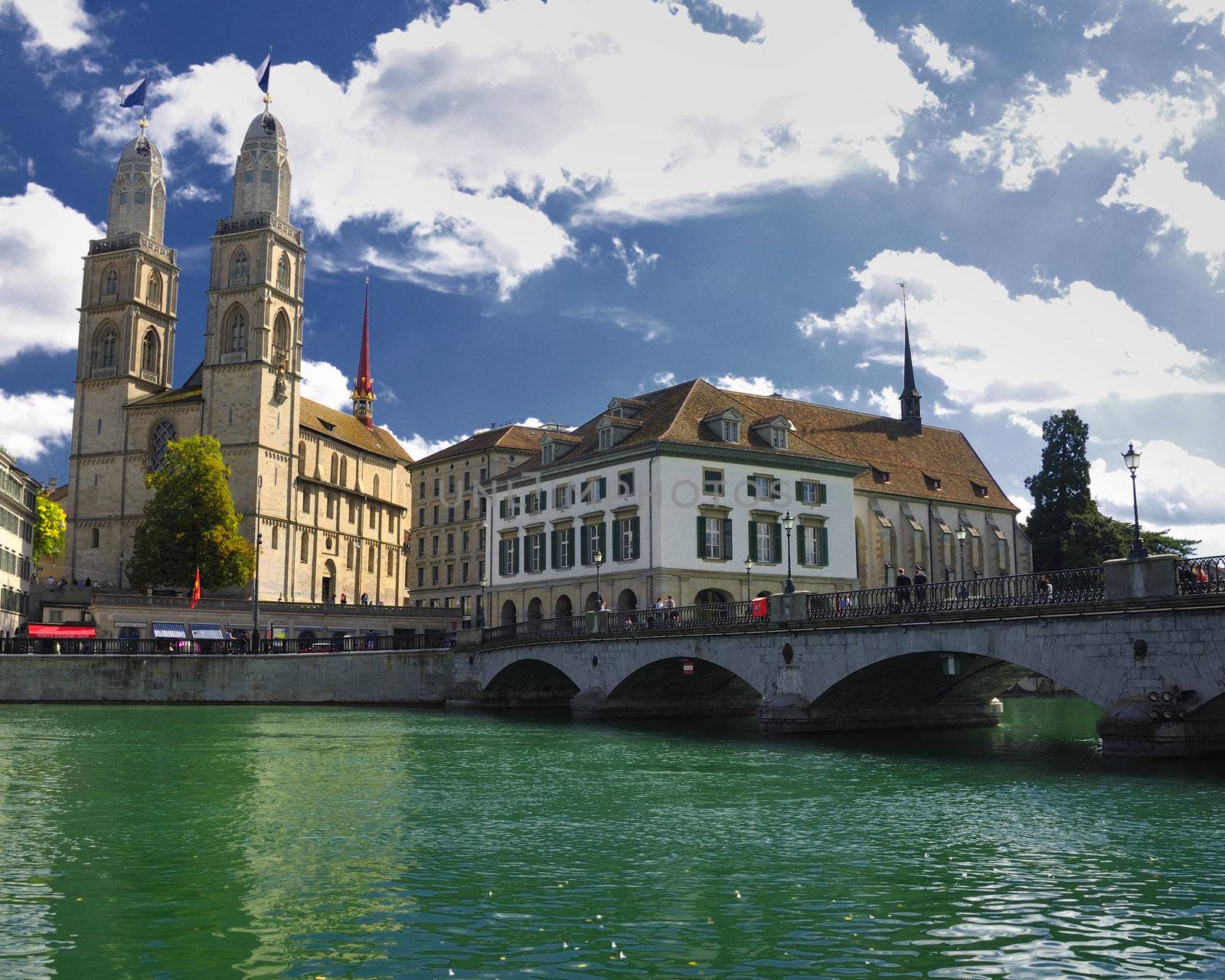 Zurich switzerland. Old town view. Historic place, and city of the bankers.