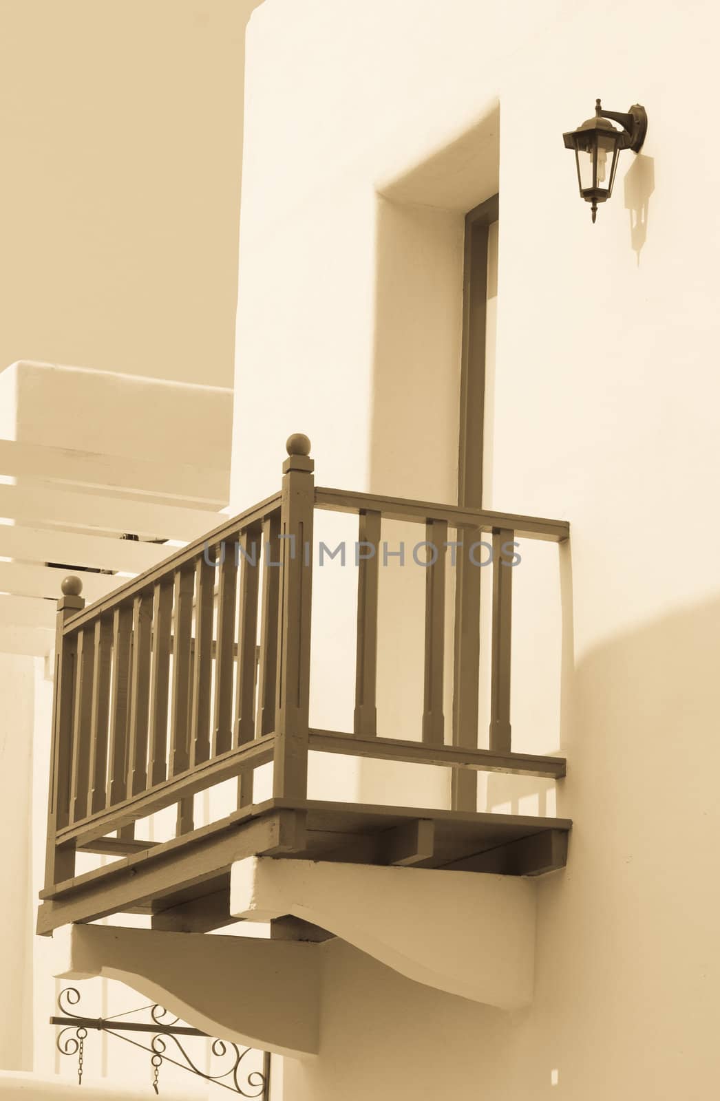 the vintage windows in Greek Style