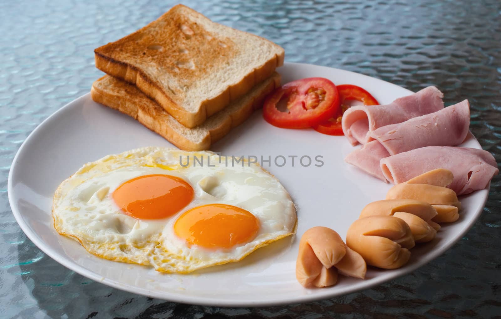 breakfast meal on the table