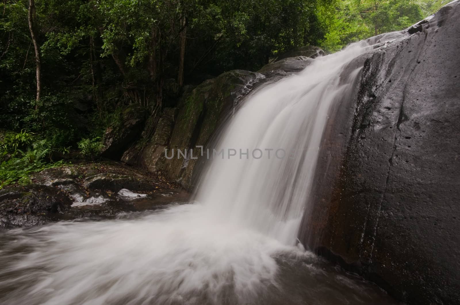 pa la-u waterfall,in Kang Krachan national park Thailand