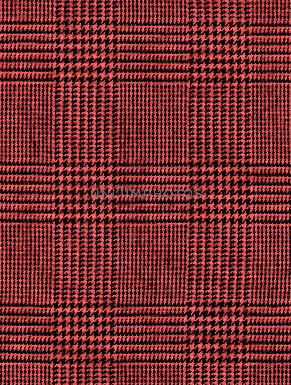 Close-up of a red checked plaid for background