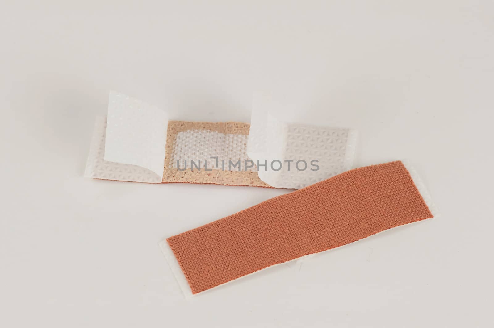 medicine plaster on white background