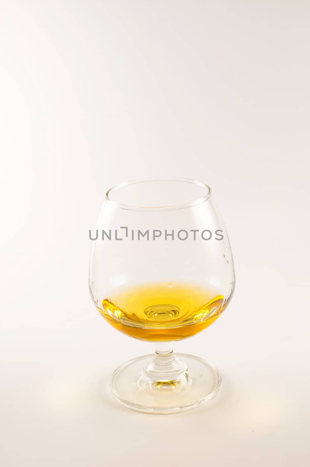 whisky glass on white background