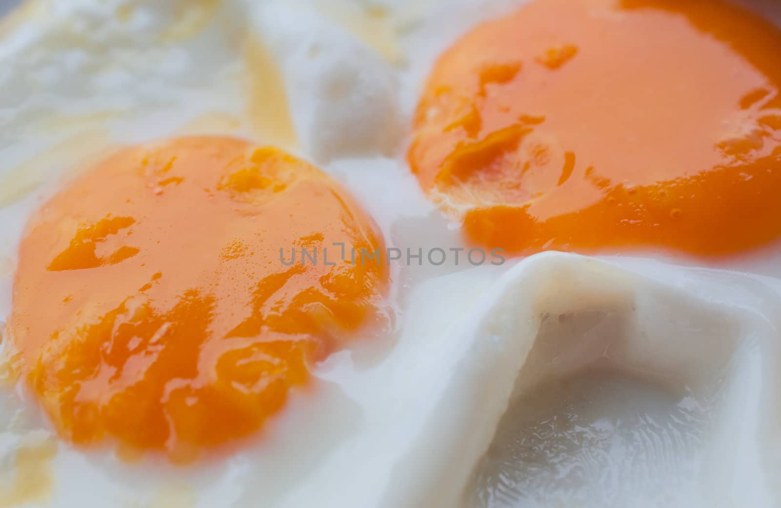 fresh fried eggs close-up