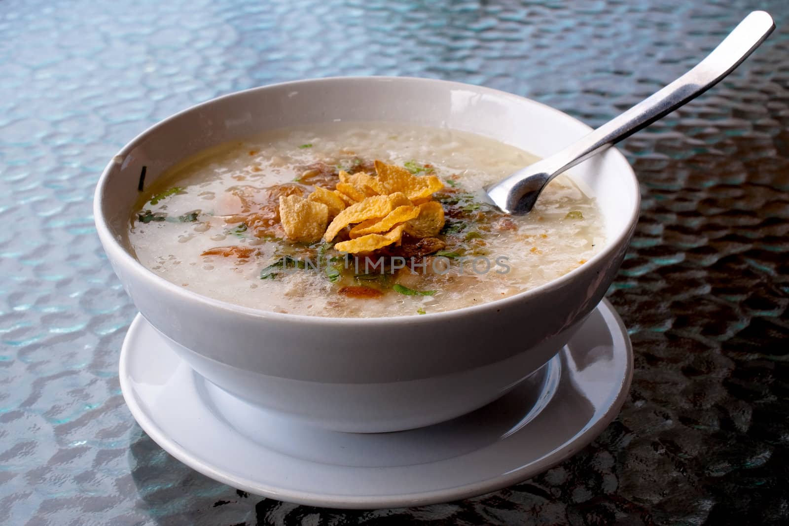 boiled rice ,Thai food breakfast